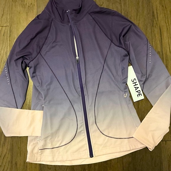 NWT Ombré Protech Athleisure Jacket Purple Workout Wear Gym - Picture 4 of 10